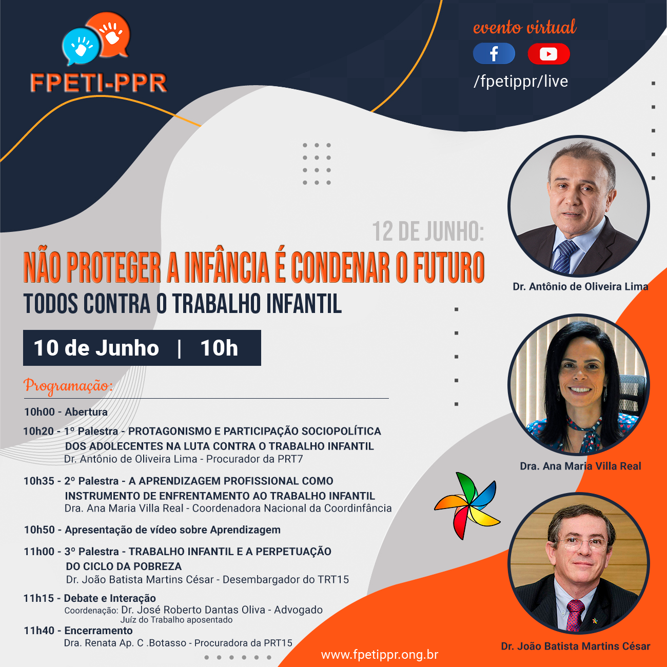 Notícia 12 DE JUNHO: NÃO PROTEGER A INFÂNCIA É CONDENAR O FUTURO ? TODOS CONTRA O TRABALHO INFANTIL